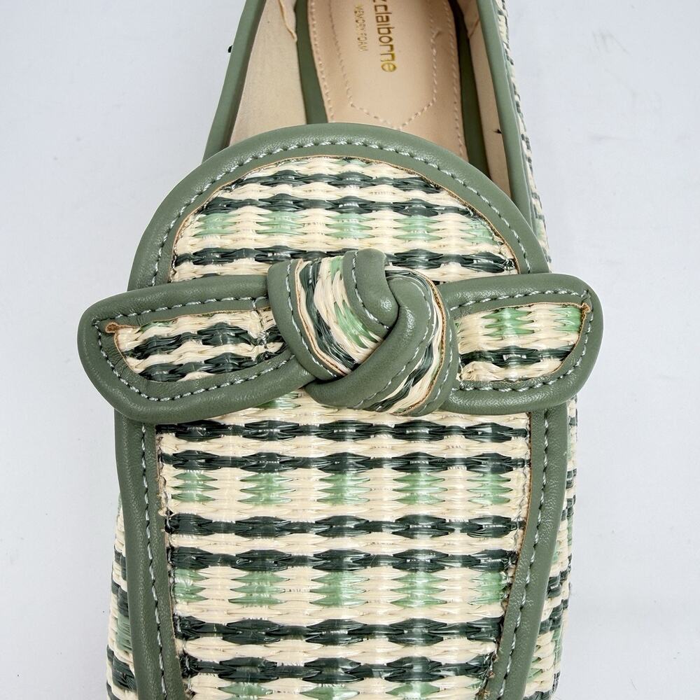 Liz Claiborne LC Granby Women’s 7 Green Multi Woven Loafers Memory Foam New - Picture 6 of 8